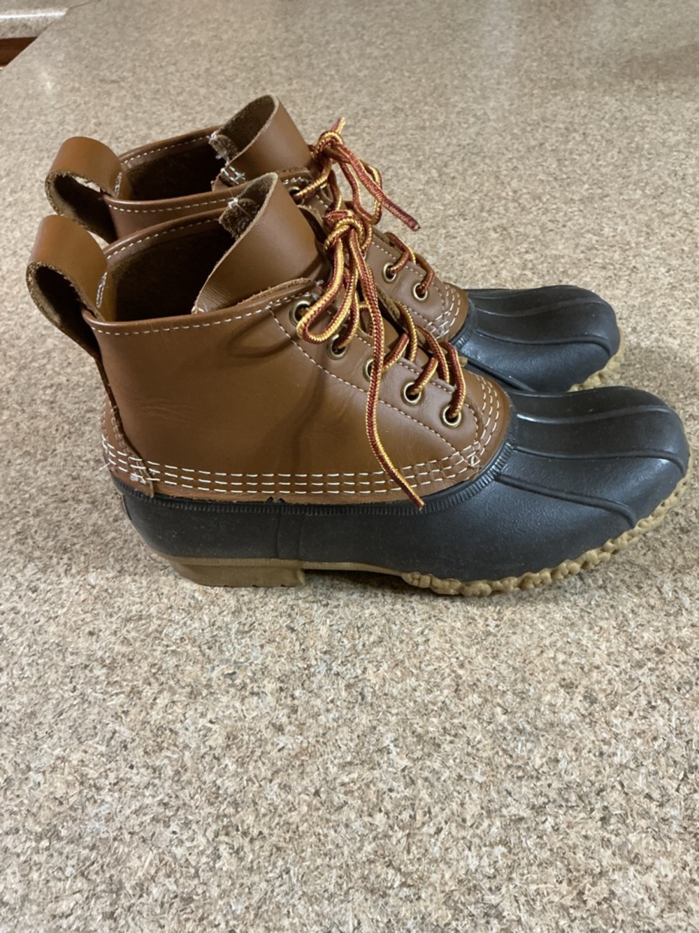 L.L. Bean Women's Two-Tone Brown and Black Duck Boots - Picture 3 of 6